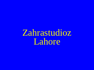 Zahrastudioz Lahore